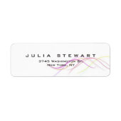 Elegante Abstracte Curven Professioneel Modern Etiket (Voorkant)