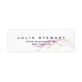 Elegante Abstracte Curven Professioneel Modern Etiket