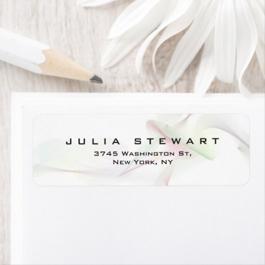 Elegante Abstracte Curven Professioneel Modern Etiket (Insitu)