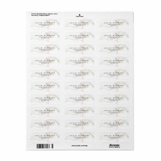 Elegante Abstracte Curven Professioneel Modern Etiket (Full Sheet)
