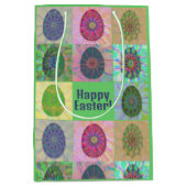 Elegante Abstracte decoratieve kleurrijke Eggs Col Medium Cadeauzakje (Voorkant)