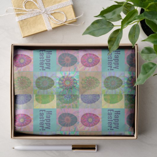 Elegante Abstracte decoratieve kleurrijke Eggs Col Tissuepapier (Geschenk)