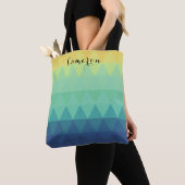 Elegante abstracte driehoek ombre Patroon Aangepas Tote Bag (Dichtbij)