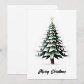 Elegante Abstracte eenvoudige minimalistische kers Feestdagenkaart (Voorkant / Achterkant)