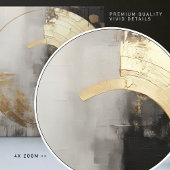 Elegante Abstracte Faux Gold & Monochrome Olie Tegeltje