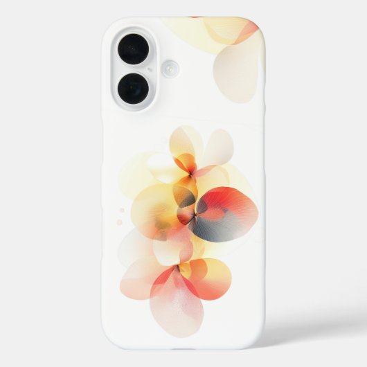 Elegante Abstracte Floral iPhone Case Soft & Moder (Achterkant)