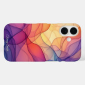 Elegante Abstracte Flow Telefoonhoes – Zacht & Dro Case-Mate iPhone Case (Achterkant (horizontaal))