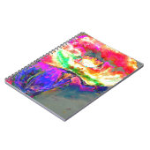 Elegante abstracte geel roze bloemen bloem papaver notitieboek (Linkerzijde)