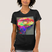 Elegante abstracte gele bloemenpapaver t-shirt (Voorkant)