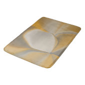 Elegante Abstracte Gele Witte Bloemblad Hoek Bloem Badmat (Gekanteld)