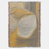Elegante Abstracte Gele Witte Bloemblad Hoek Bloem Deken (Voorkant Verticaal)