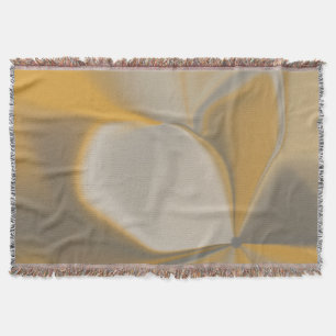 Elegante Abstracte Gele Witte Bloemblad Hoek Bloem Deken