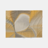 Elegante Abstracte Gele Witte Bloemblad Hoek Bloem Fleece Deken (Voorkant (Horizontaal))