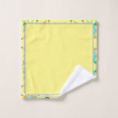 Elegante Abstracte geometrische achtergrond geel Bad Handdoek (Wasdoekje)
