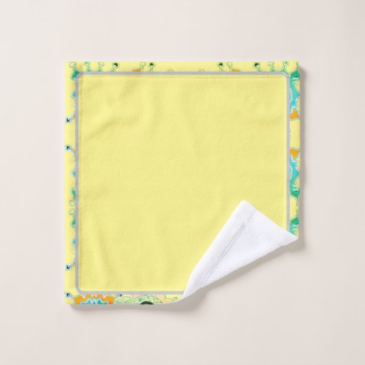 Elegante Abstracte geometrische achtergrond geel Bad Handdoek (Wasdoekje)