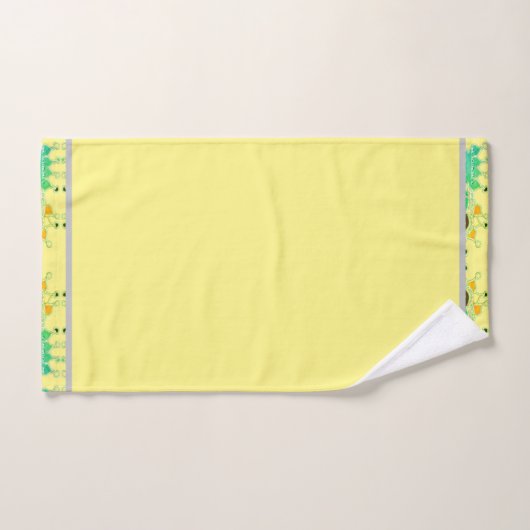 Elegante Abstracte geometrische achtergrond geel Bad Handdoek (Handdoek)