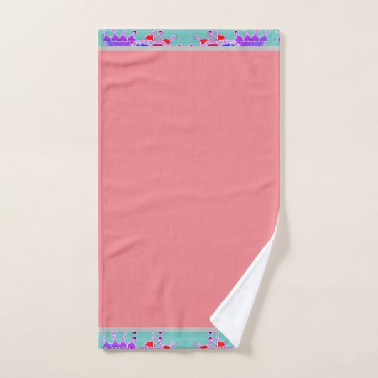 Elegante Abstracte geometrische achtergrond roze 2 Bad Handdoek (Handdoek)