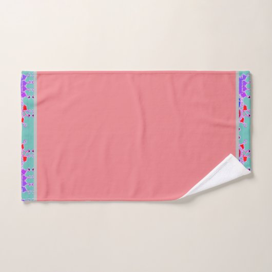 Elegante Abstracte geometrische achtergrond roze 2 Bad Handdoek (Handdoek)