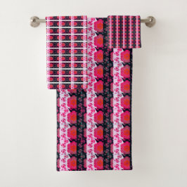 Elegante Abstracte geometrische achtergrondmuziek Bad Handdoek