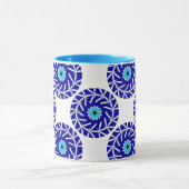 Elegante, Abstracte geometrische Blue Evil Eye Flo Mok (Midden)