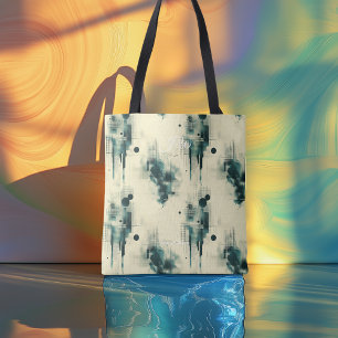 Elegante Abstracte Gepersonaliseerde Boodschappent Tote Bag