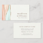 Elegante Abstracte geschilderde Waterverven Visitekaartje (Voorkant / Achterkant)