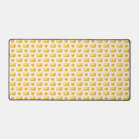 Elegante abstracte gouden en lichte beige bureaumat (Voorkant)