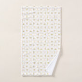 Elegante Abstracte gouden geometrische vorm op wit Bad Handdoek (Handdoek)