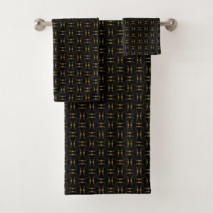 Elegante abstracte gouden gestippelde ontwerp op z bad handdoek