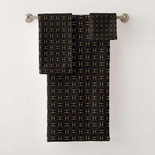 Elegante abstracte gouden gestippelde ontwerp op z bad handdoek (Insitu)