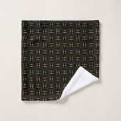 Elegante abstracte gouden gestippelde ontwerp op z bad handdoek (Wasdoekje)