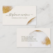 Elegante Abstracte Gouden Glitter Waterverf Contactkaartje (Voorkant / Achterkant)