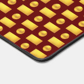 Elegante Abstracte Gouden & Maroon Bureaumat (Hoek)