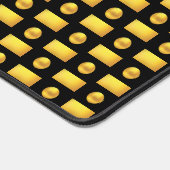 Elegante Abstracte Gouden & Zwarte Bureaumat (Hoek)