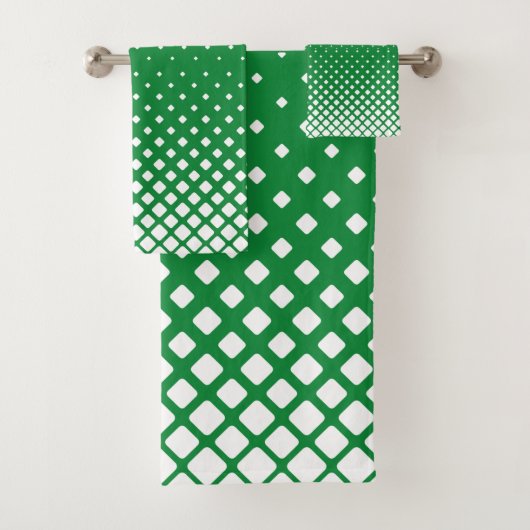 Elegante abstracte gradiënt witte diamanten op gro bad handdoek (Insitu)