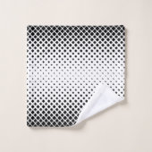 Elegante Abstracte Gradiënt Zwarte Diamanten op Wi Bad Handdoek (Wasdoekje)