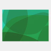 Elegante Abstracte Groene Feestelijke Kerstvakanti Inpakpapier Vel (Voorkant 3)