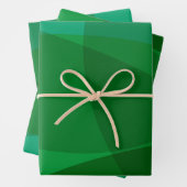 Elegante Abstracte Groene Feestelijke Kerstvakanti Inpakpapier Vel (In situ)