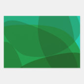 Elegante Abstracte Groene Feestelijke Kerstvakanti Inpakpapier Vel (Voorkant)