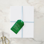 Elegante Abstracte Groene Festieve Kerst Aangepast Cadeaulabel (Met Touw)