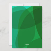 Elegante Abstracte groene foto feestelijke kerst Feestdagenkaart (Achterkant)