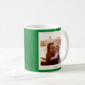 Elegante Abstracte groene foto feestelijke kerst Koffiemok (Voorkant rechts)