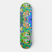 Elegante abstracte groene roze blauwgroen boho blo persoonlijk skateboard (Voorkant)
