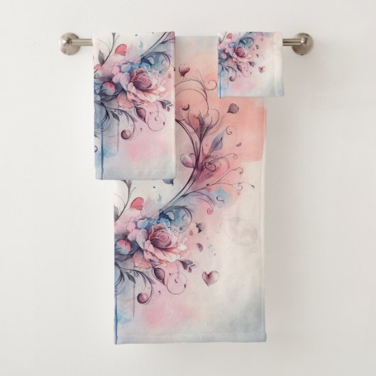 Elegante Abstracte harten Bad Handdoek (Insitu)