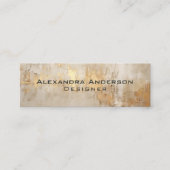 Elegante Abstracte Ivoor Gold Glitter Professional Mini Visitekaartje (Voorkant)