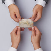 Elegante Abstracte Ivoor Gouden Glittery Professio Visitekaartje