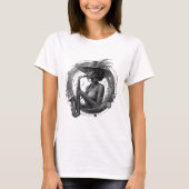 Elegante Abstracte Jazz Vrouw Saxofoon Kunst T-shirt (Voorkant)