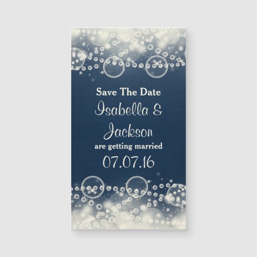 Elegante Abstracte kant en parels redden de datum (Voorkant)