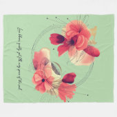 Elegante Abstracte Koraal Bloem Kunst Fleece Deken (Voorkant (Horizontaal))