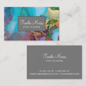 Elegante Abstracte kunst met gouden details Visitekaartje (Voorkant / Achterkant)